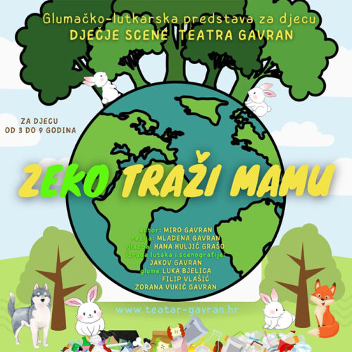 Vama glumimo u ožujku: Glumačko-lutkarska predstava za djecu Zeko Eko traži mamu (Dječja scena Teatra Gavran i Dječje kazalište Dubrava)